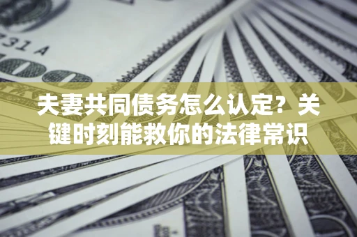 武汉夫妻共同债务怎么认定？关键时刻能救你的法律常识